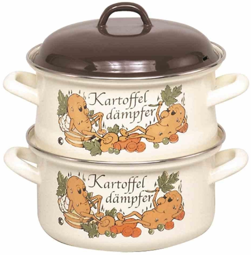 Krüger Kartoffeldämpfer/Bio-Dünster emailliert Ø 16 cm Bild 1