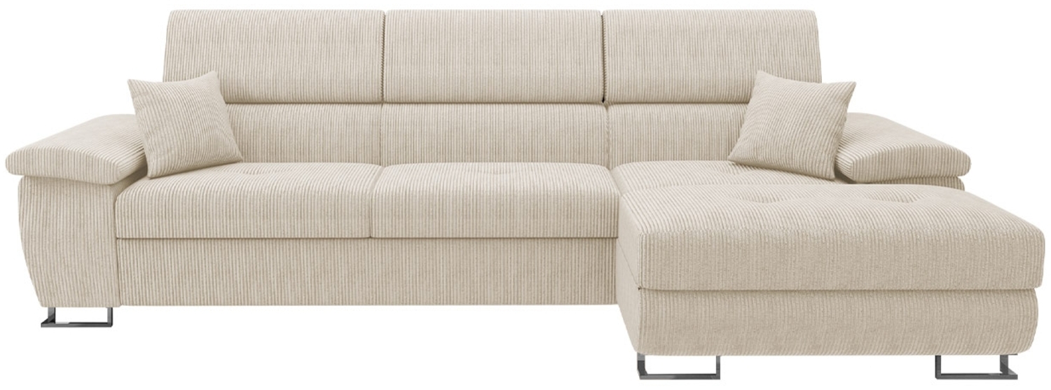 Ecksofa Cotere Mini Cord (Farbe: Poso 100, Seite: Rechts) Bild 1