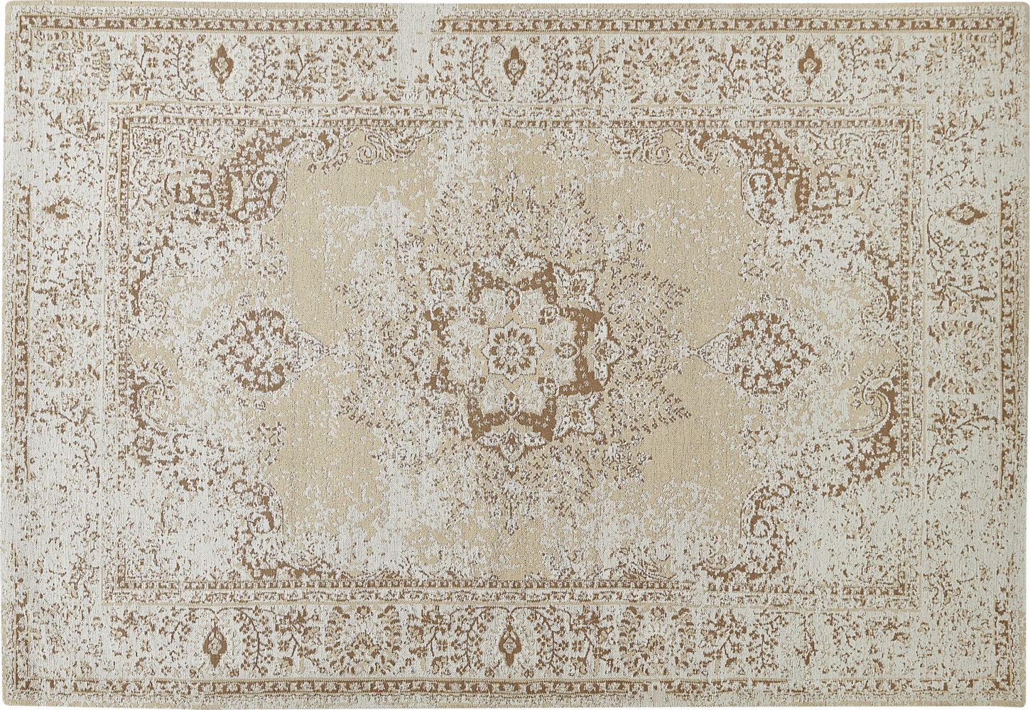 Teppich beige 140x200 cm Kurzflor ALMUS Bild 1