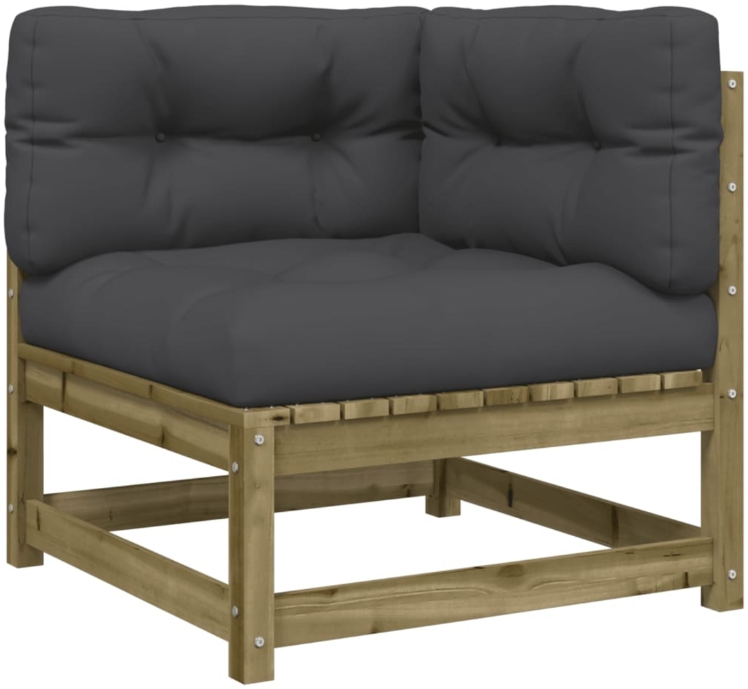 vidaXL Garten-Ecksofa mit Kissen Kiefernholz Imprägniert 838068 Bild 1