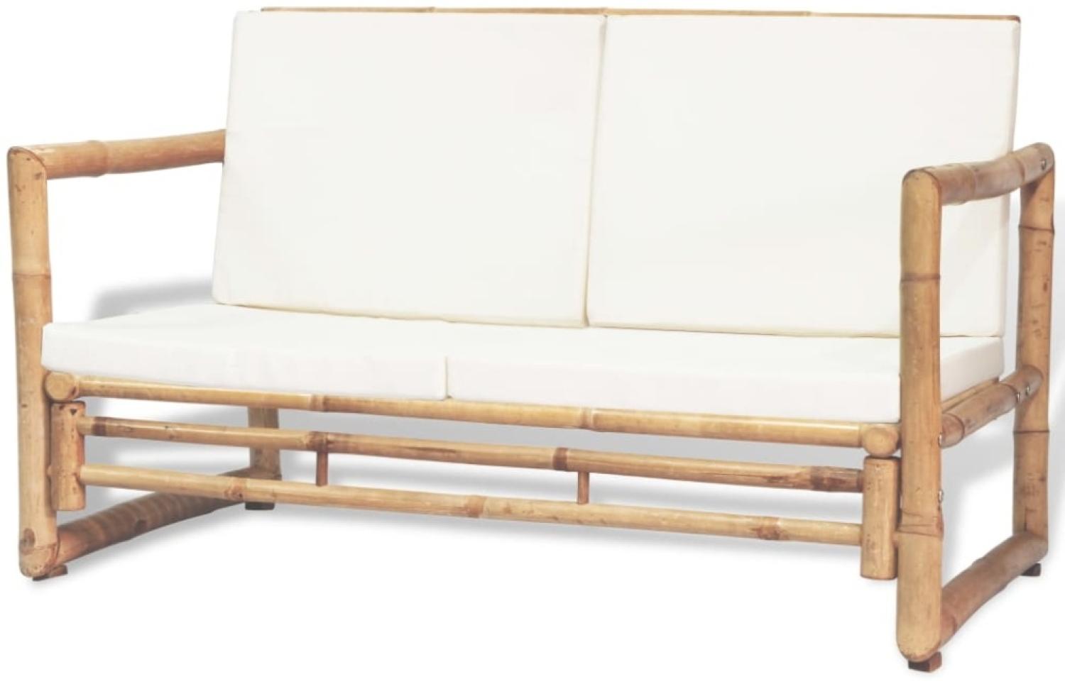 vidaXL 2-Sitzer Gartensofa mit Polstern Bambus 43157 Bild 1