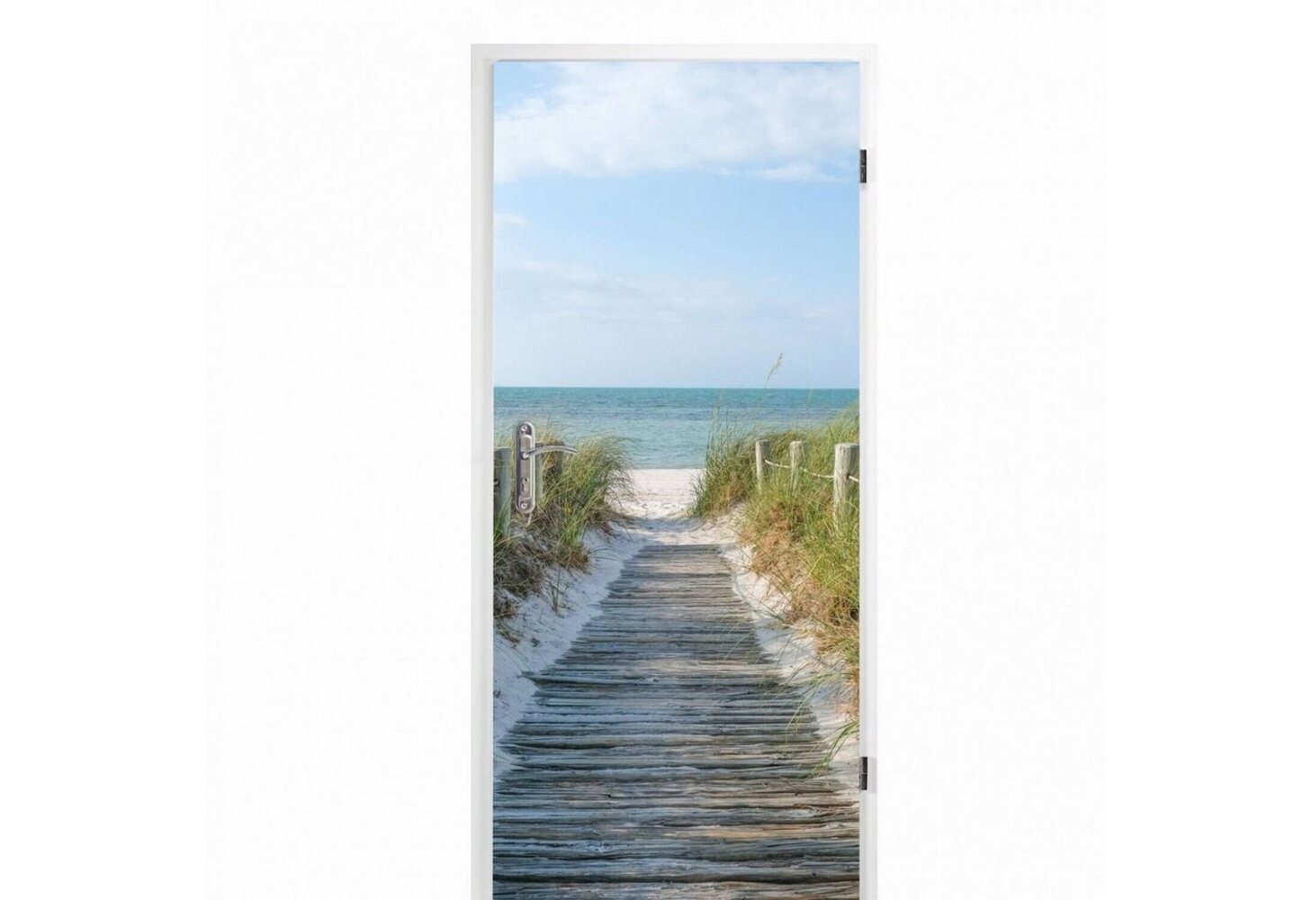 nikima Wandtattoo TB-04 selbstklebendes Türbild – Ostseeweg (PVC-Folie), 0,9 x 2 m selbstklebende Folie Bild 1