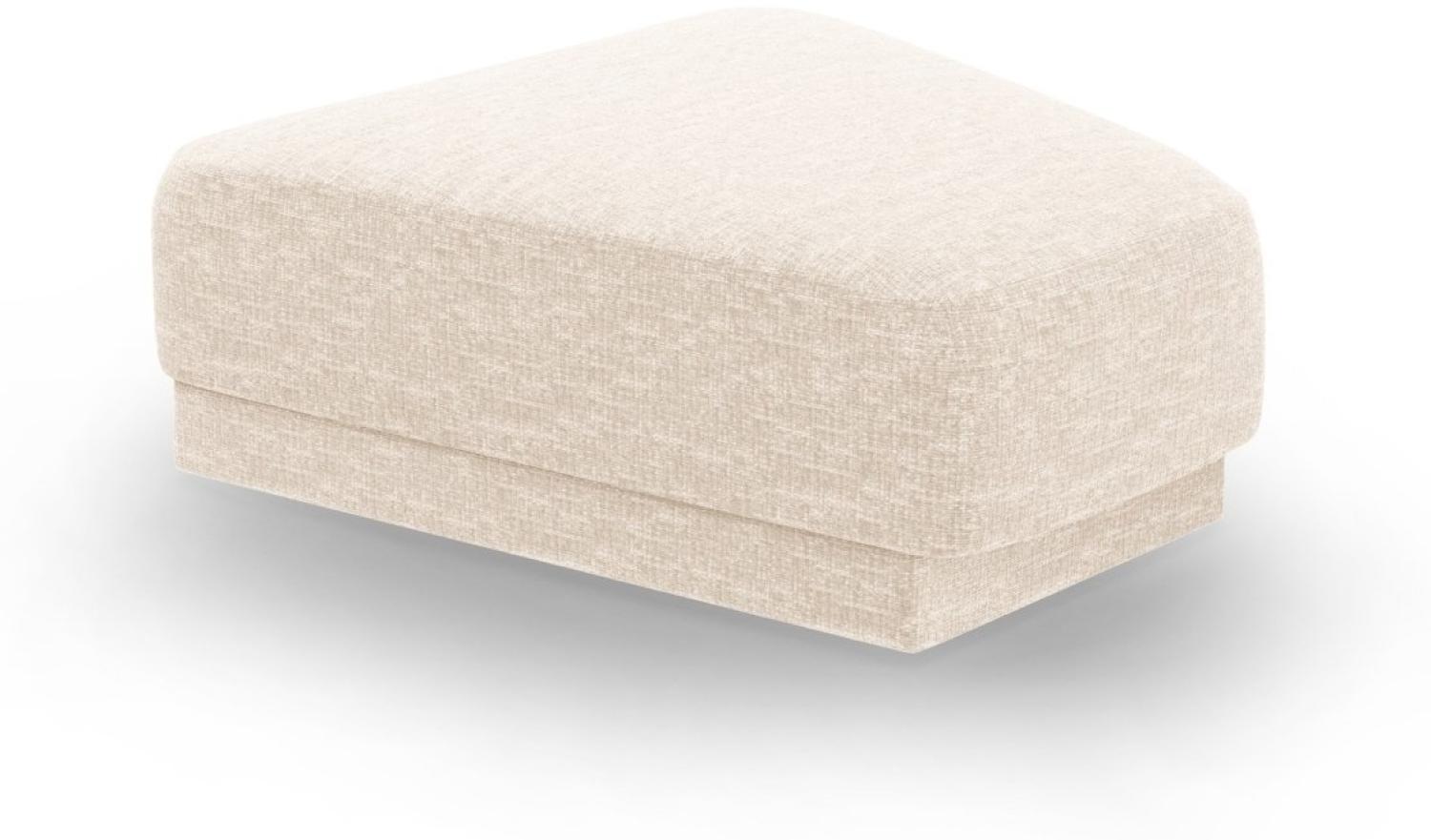 Micadoni Hocker Miley Chenille Helles Beige Bild 1