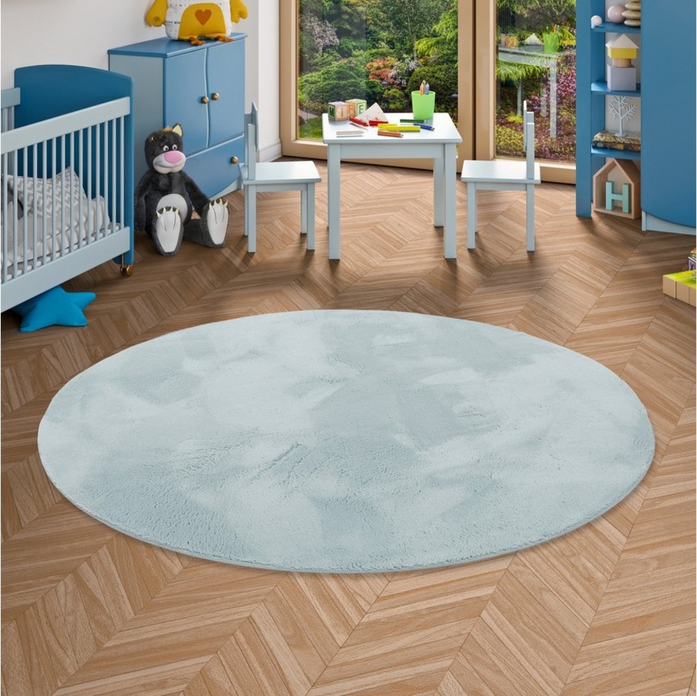 Pergamon Kinderteppich Kinder Super Soft Fellteppich Pearl Kids Rund, Rund, Höhe: 19 mm Bild 1