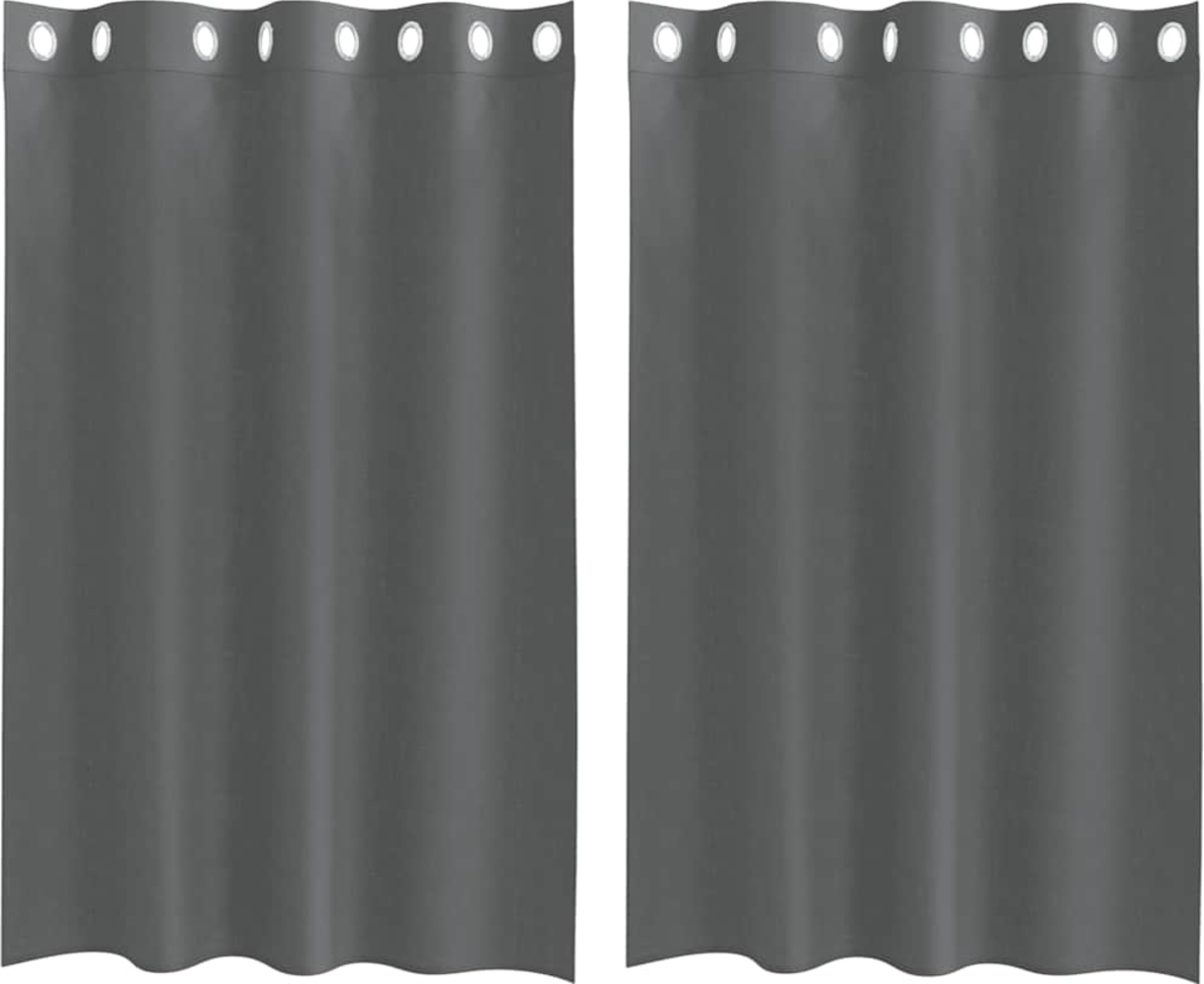 vidaXL Voile Vorhänge mit Ösen 2 Stk. Dunkelgrau 140x175 cm 4102078 Bild 1