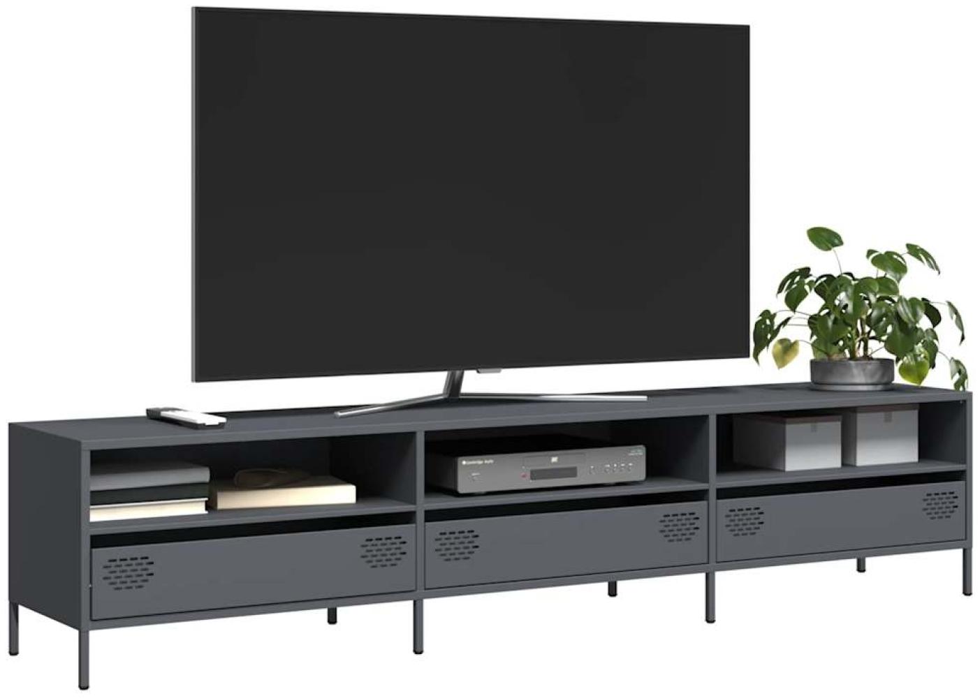 vidaXL TV-Schrank Anthrazit 202x39x43,5 cm Kaltgewalzter Stahl 851348 Bild 1