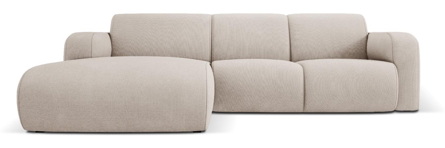 Micadoni Boucle Ecksofa Molino 4-Sitzer Links Strukturierter Stoff Beige Bild 1