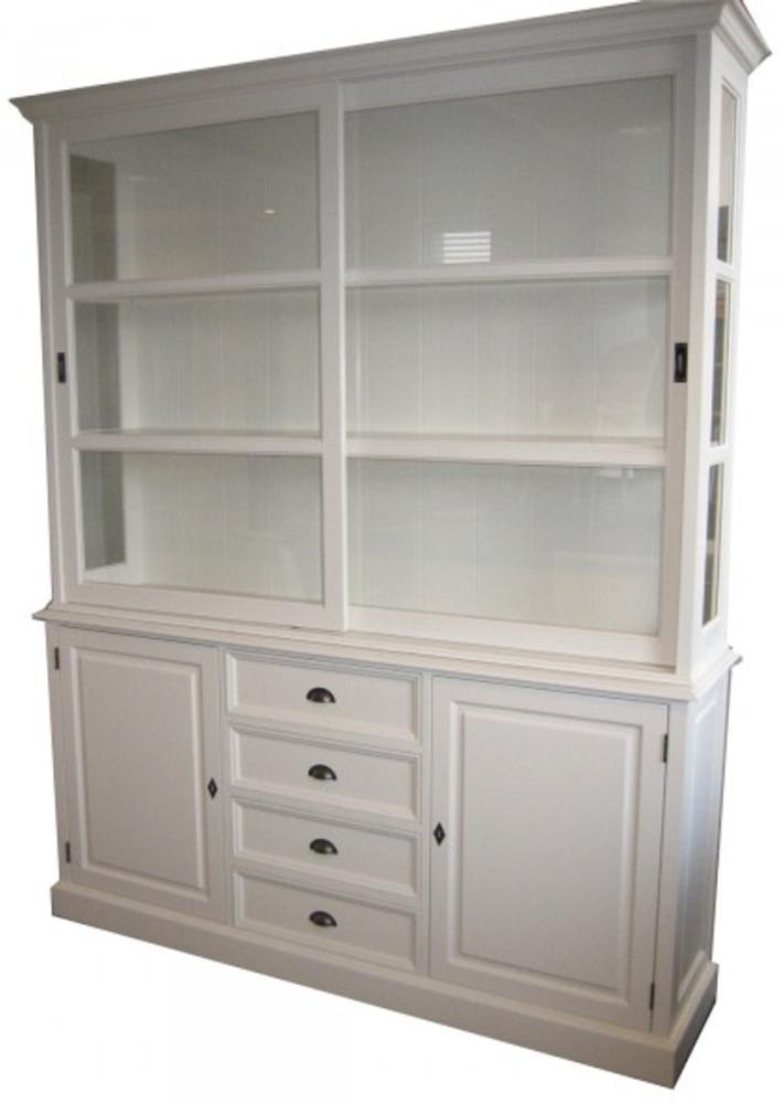 Großer Shabby Chic Landhaus Stil Schrank mit 2 Türen und 4 Schubladen - Buffetschrank - Schrank Esszimmer Bild 1