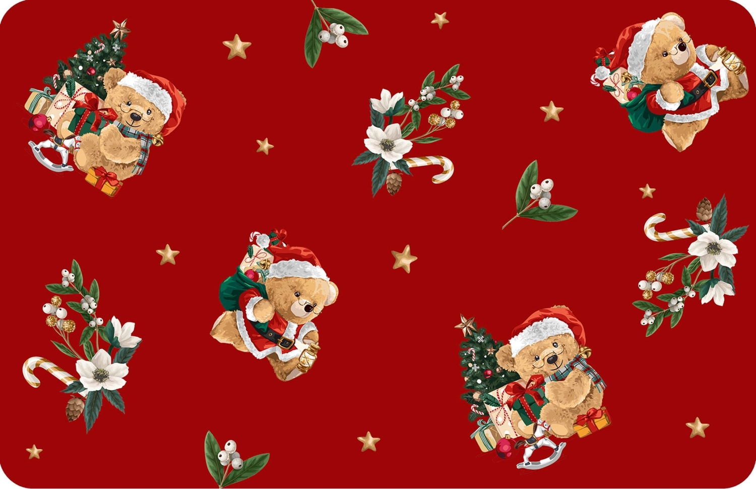 Tischset Weihnachten TEDDY Bild 1