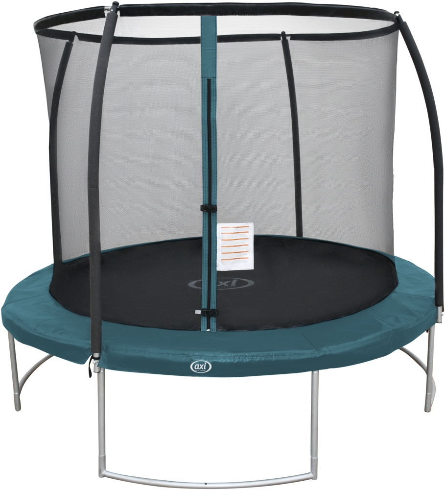 AXI Boston Trampolin rund mit Netz Ø 244 cm in Grün Inground & Onground Trampolin für Kinder mit Umrandung | Grün | Metall | 244.00 cm Bild 1