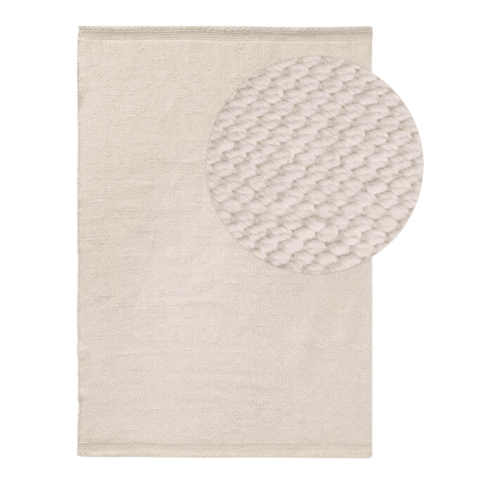 Kiah - Teppich aus recyceltem Material Cream 80x150 cm Bild 1