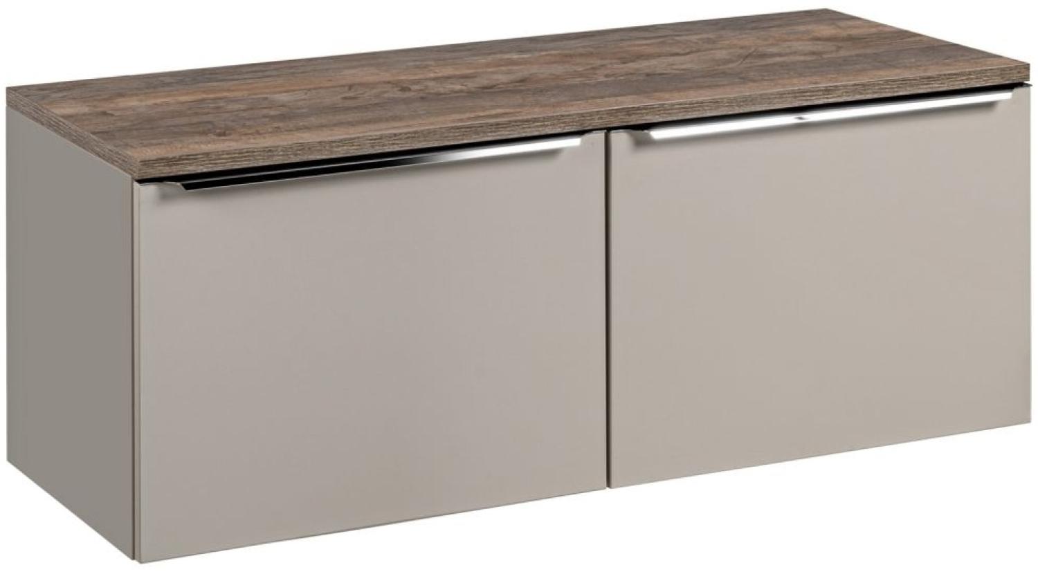 Waschtischunterschrank 2-tlg AKAN 120cm Taupe ohne Waschtisch Bild 1