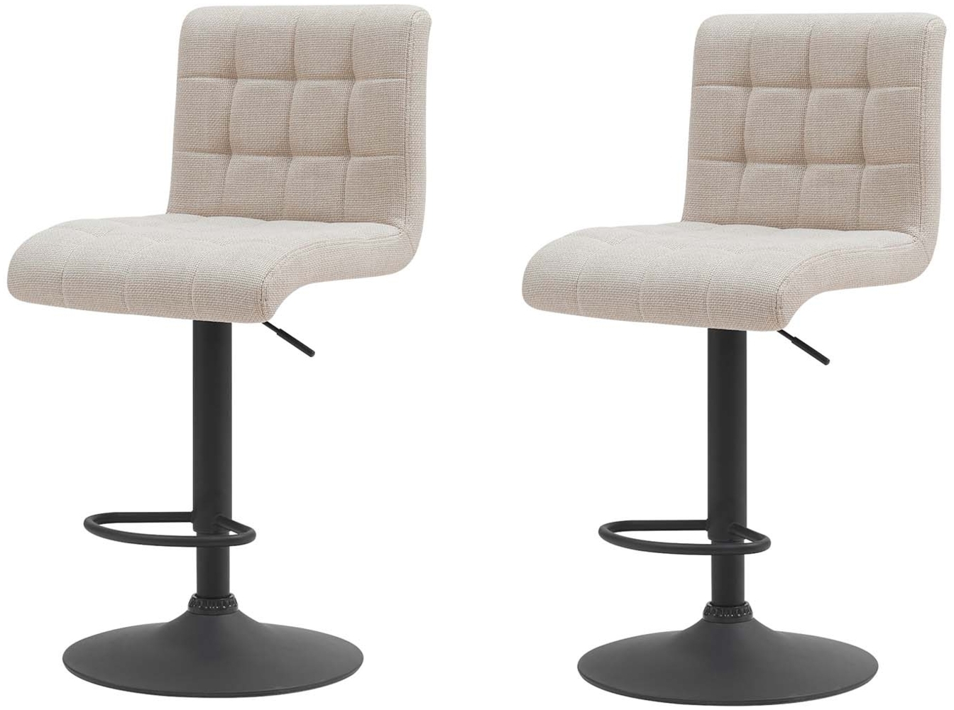 2er Set Barhocker Erika - Beige Bild 1