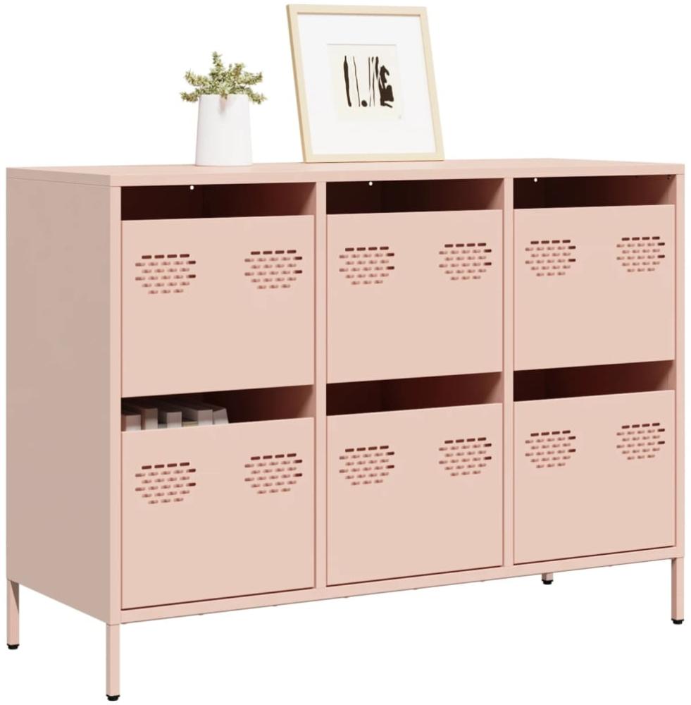 vidaXL Sideboard Rosa 101,5x39x73,5 cm Kaltgewalzter Stahl 851263 Bild 1