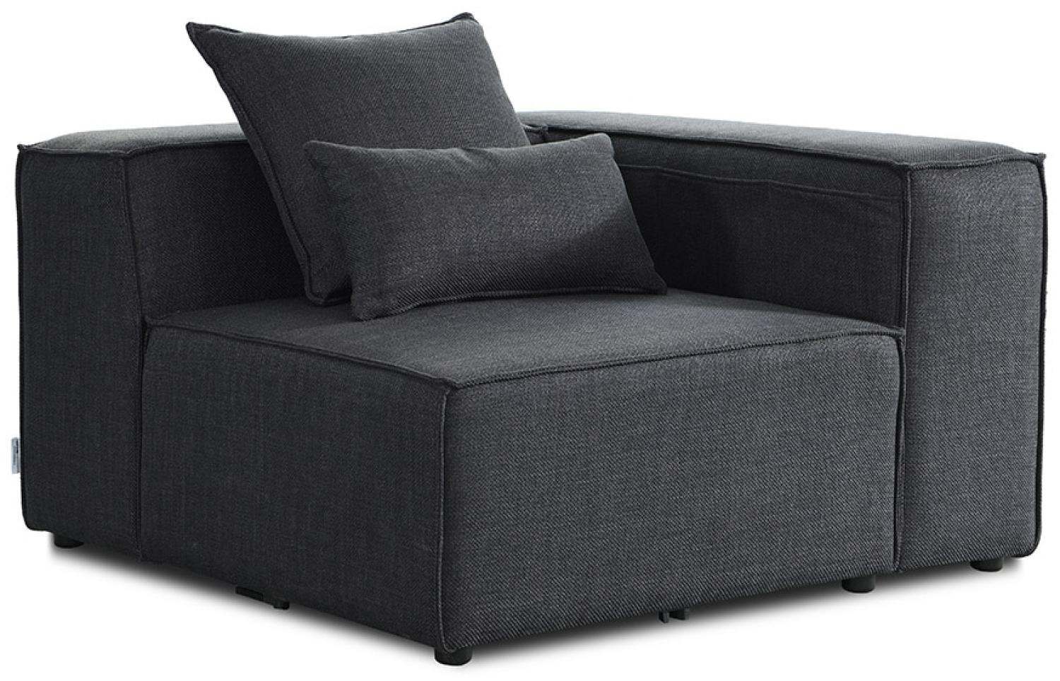 HOME DELUXE Modulares Sofa Rechtes Ecksofa VERONA - 120 x 70 cm Anthrazit Bild 1