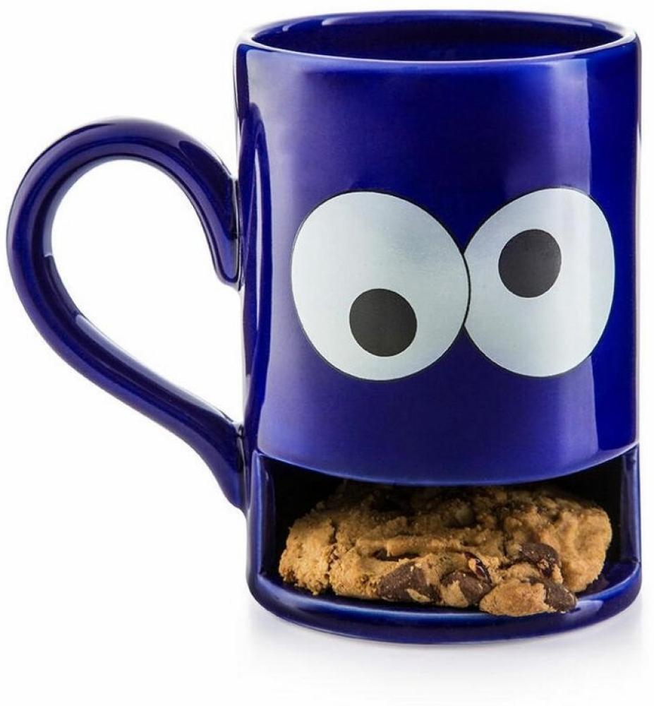 Donkey Products Keks-Becher, Mug-Monster mit Keksfach, Keksbecher, Tasse, Becher, Blau, 250 ml, 210322 Bild 1