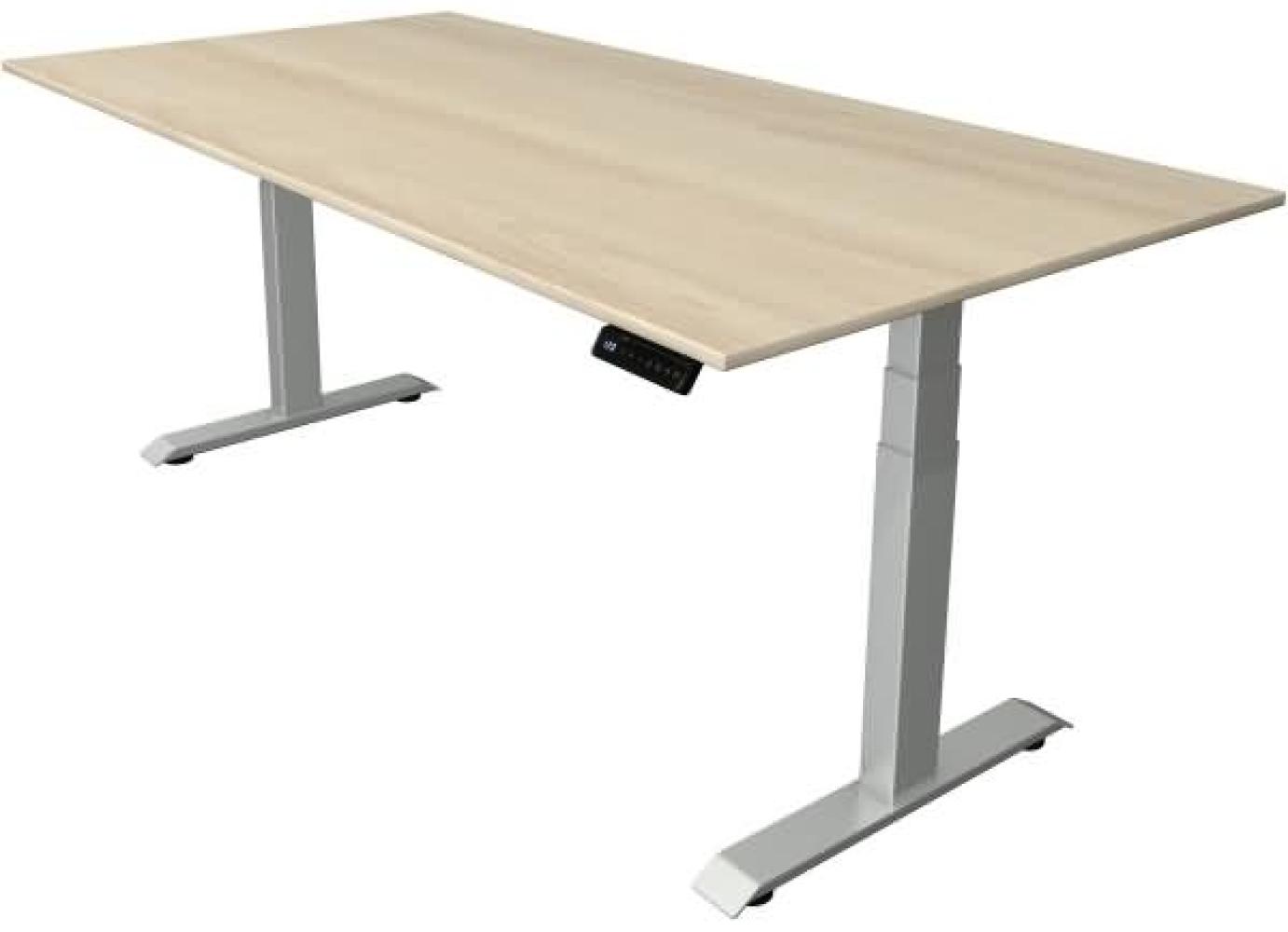 Kerkmann Schreibtisch Sitz-Stehtisch Move 4 silber 200x100x64-129cm elektr. höhenverstellbar ahorn Bild 1