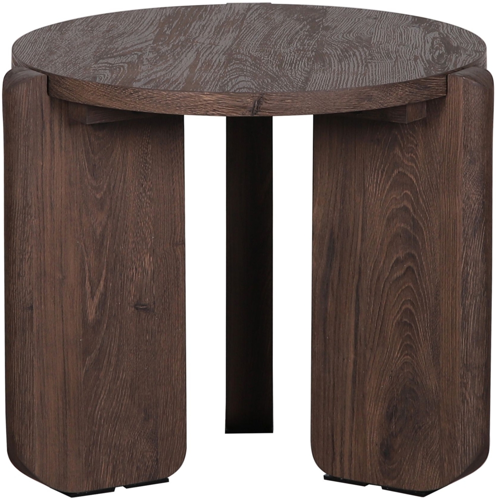 Selsey 'Preffines S' Couchtisch, Ø 50 cm, Nussbaumoptik Bild 1