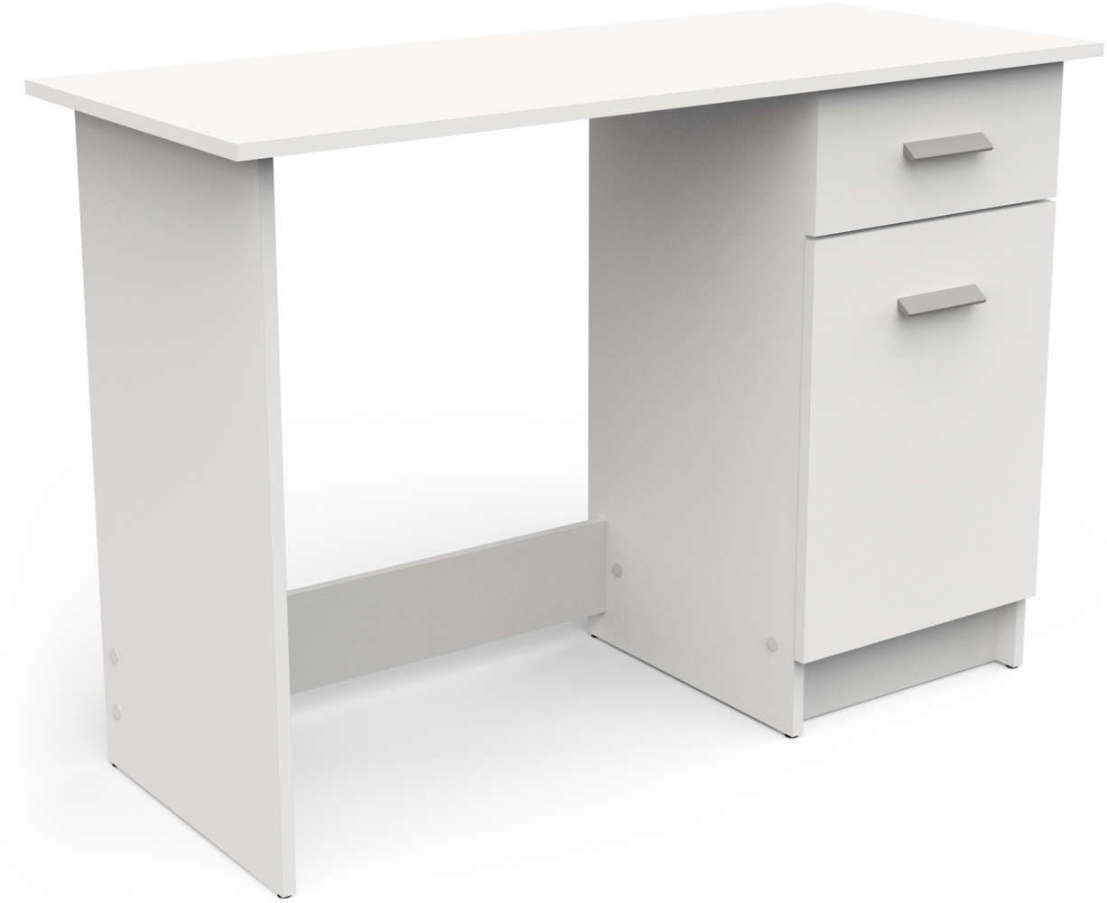 Schreibtisch >OSIRIS< in Matt weiß - 108,4x75x44,8cm (BxHxT) Bild 1