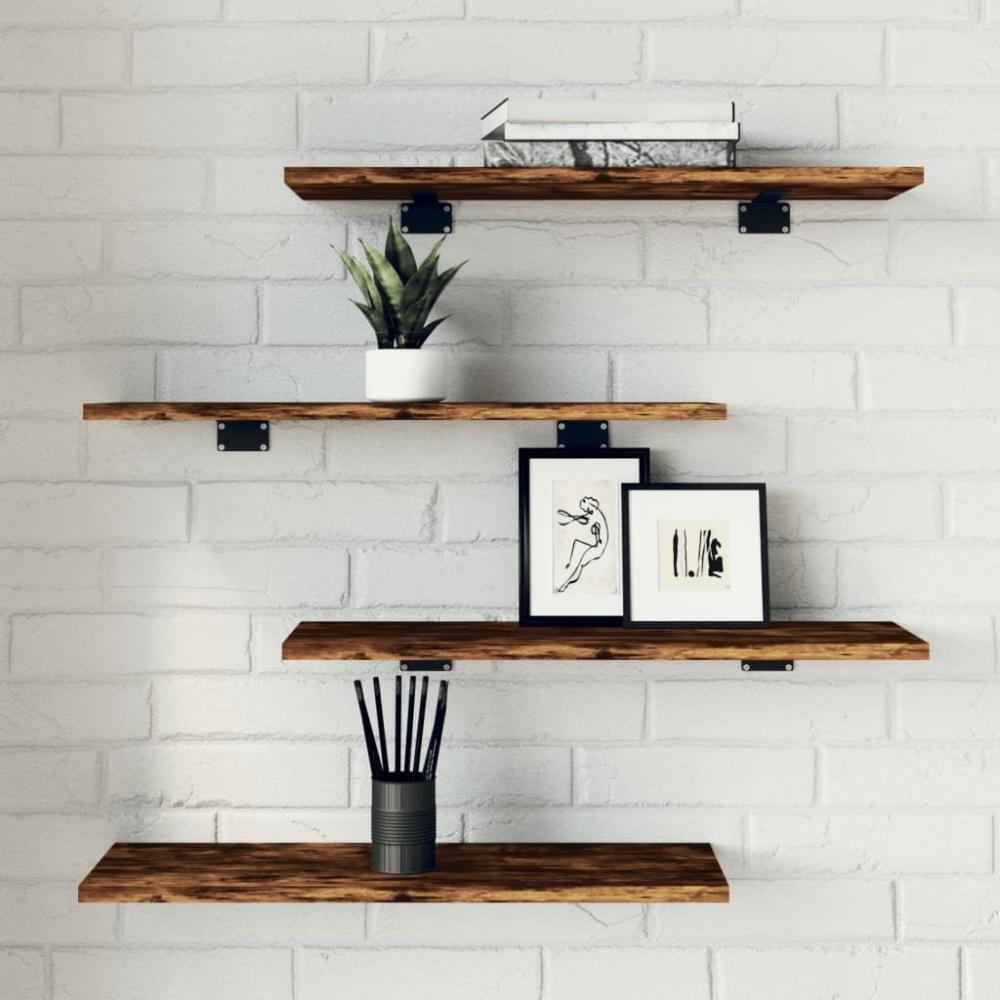 vidaXL Wandregale 4 Stk. Räuchereiche 60x20x1,5 cm Holzwerkstoff 838231 Bild 1