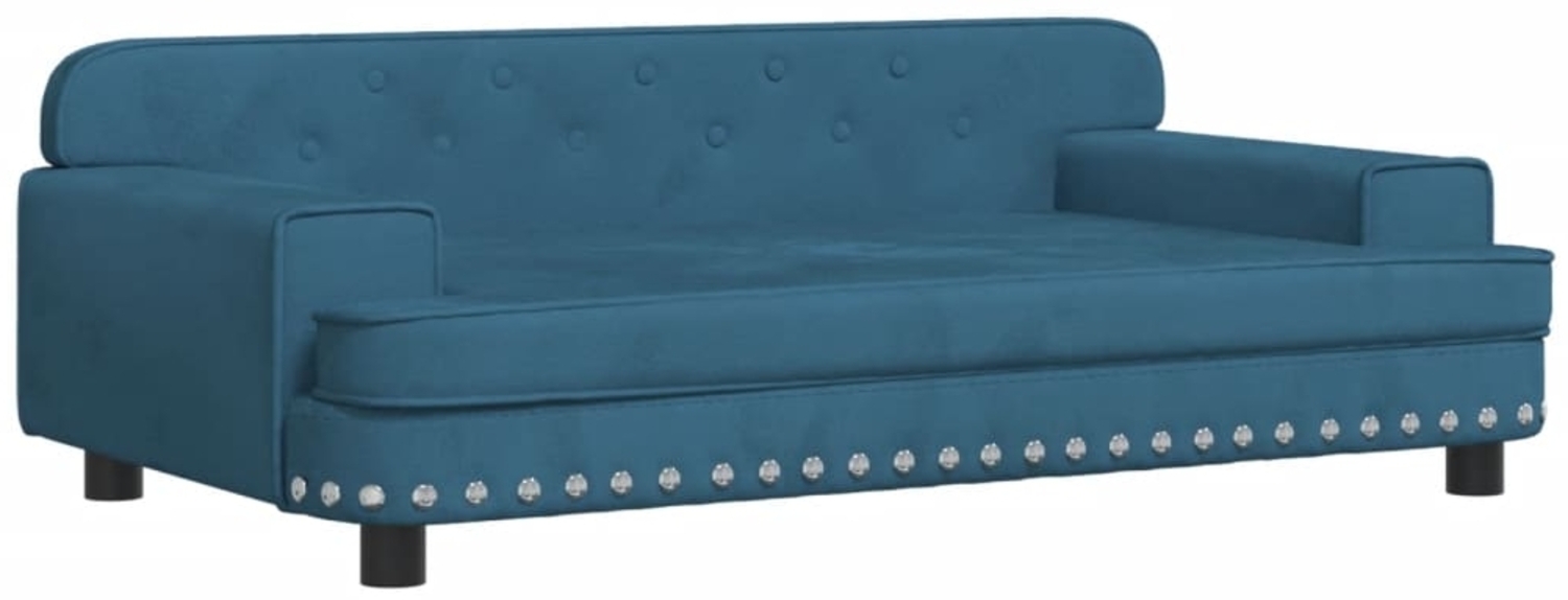 vidaXL Hundebett Blau 90x53x30 cm Samt 171868 Bild 1