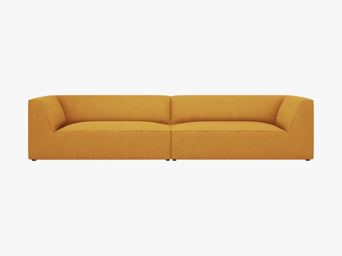 Micadoni Sofa Ruby 4-Sitzer Strukturierter Stoff Ottawa Gelb Bild 1