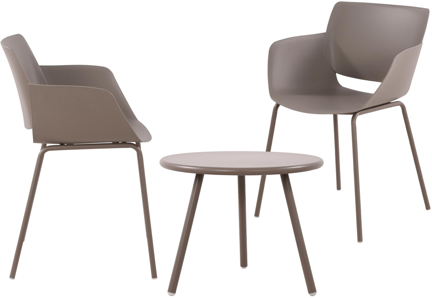 CLP Sitzgruppe Minota Set Tisch Minot Stühle Alpena wetterfest und UV-beständig,taupe 2 Stühle Bild 1