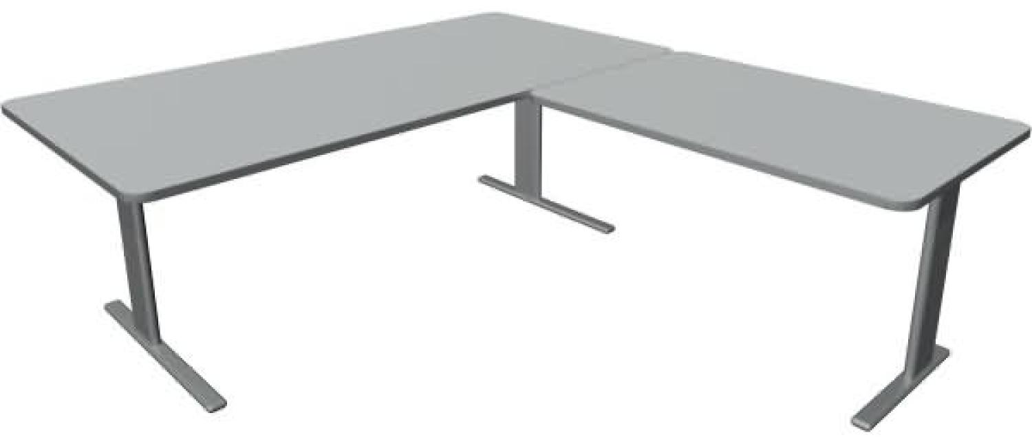 Kerkmann Schreibtisch Unic BxTxH200x100x75cm Anbautisch 120x80cm licht Bild 1