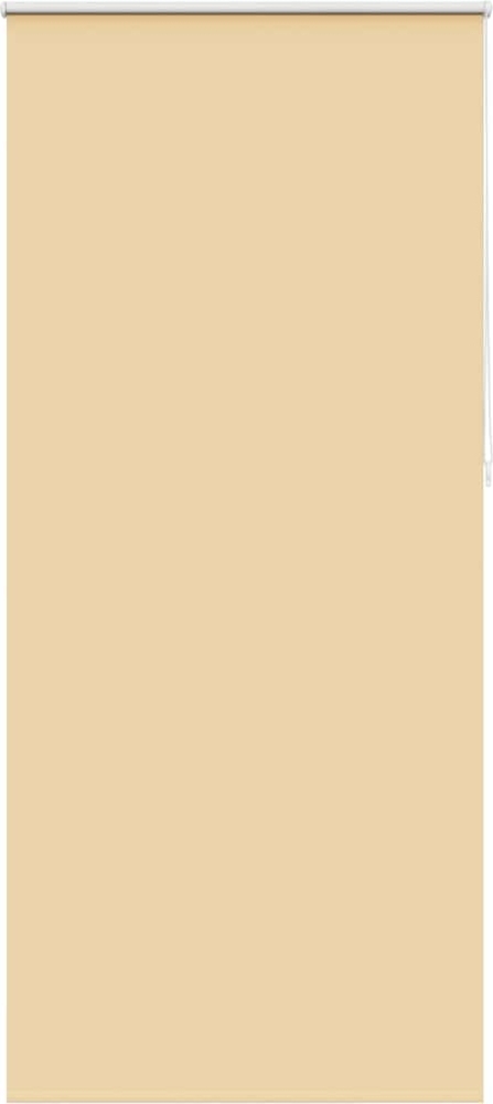 vidaXL Verdunklungsrollo Seitenzug Rollo Klemmrollo Klemmfix Kette, Beige, 80x230 cm Bild 1