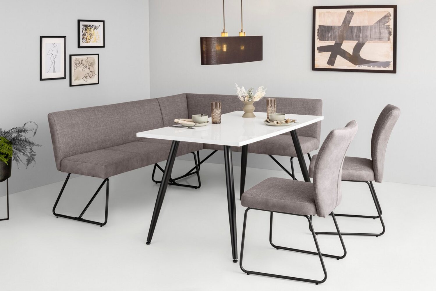 Esstisch Anika - Hochglanz Weiß Bild 1