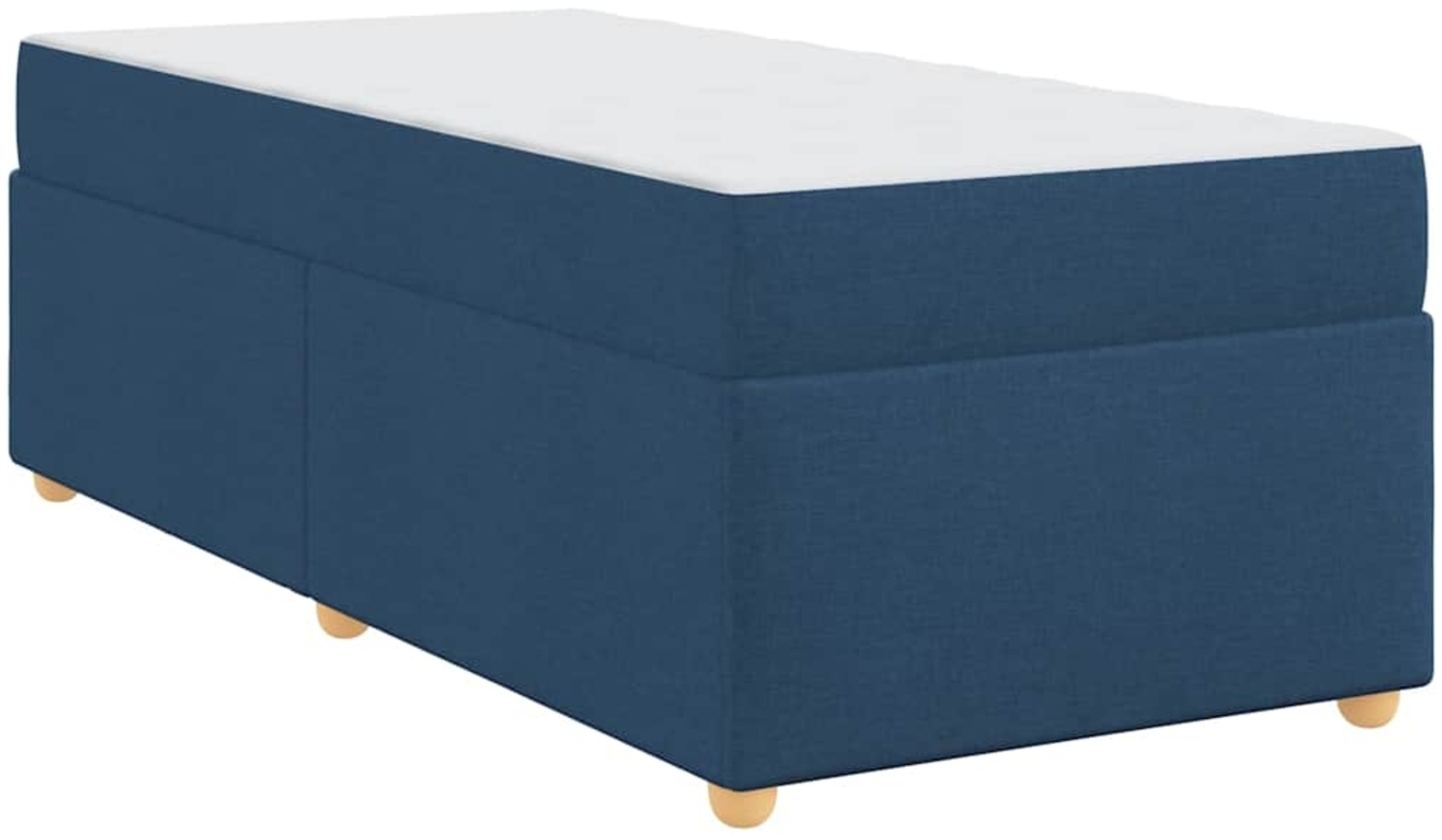 vidaXL Bettrahmen mit Matratze Blau 90 x 200 cm Stoff 3399334 Bild 1