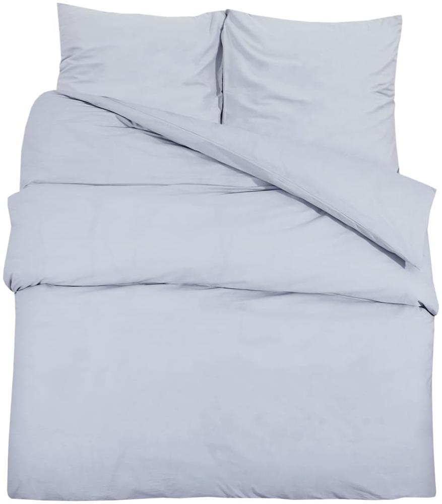 vidaXL Bettwäsche-Set Grau 140x200 cm Leichte Mikrofaser 135950 Bild 1