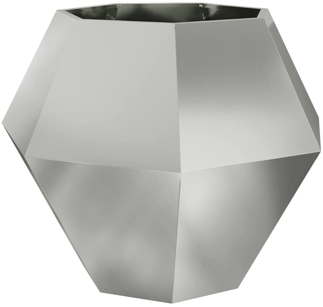 vidaXL Pflanzkübel Silber 100 x 100 x 80 cm Verzinkter Stahl 884034 Bild 1
