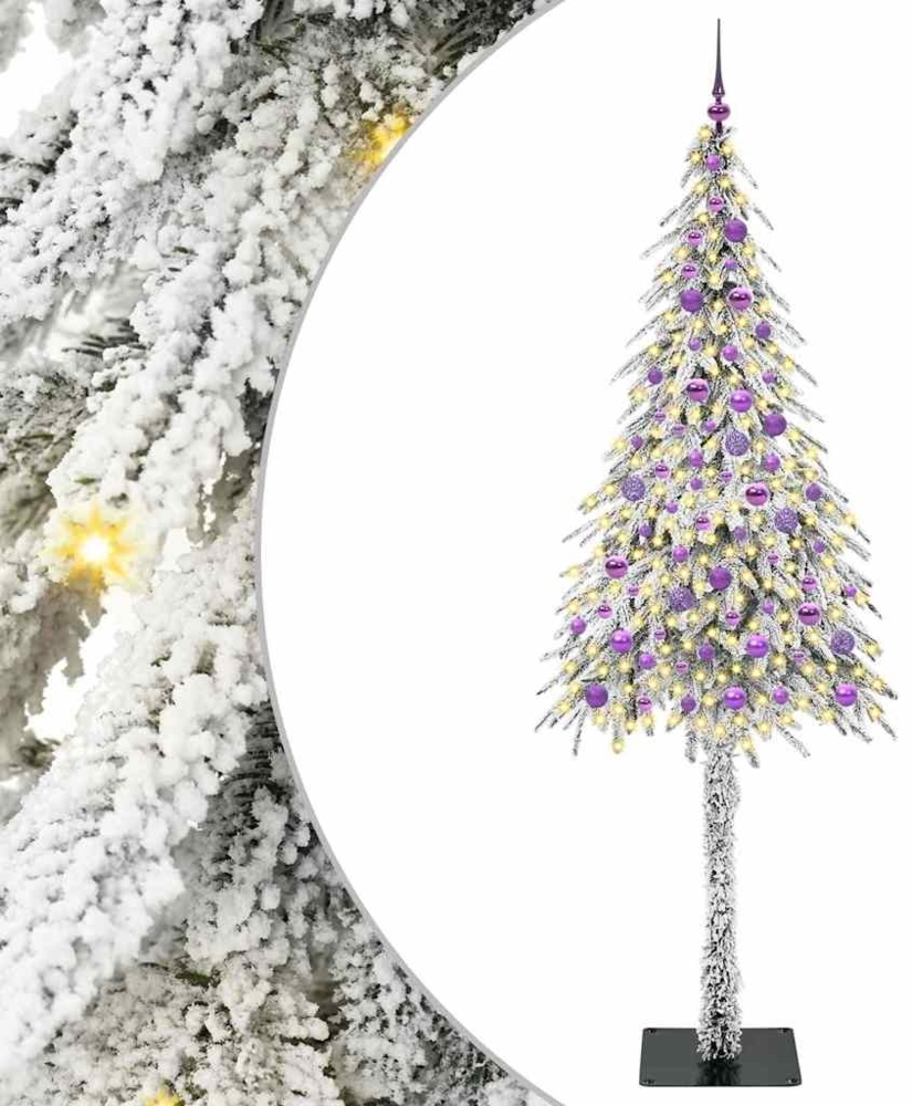 vidaXL Weihnachtsbaum mit 300 LEDs Weiß 210 cm PE und Stahl 3396248 Bild 1