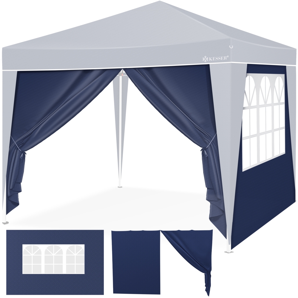 KESSER® 2X Seitenwand für Pavillon 3x3m - Faltpavillon Pop Up | klappbar | platzsparend | verstaubar Zubehör 2x Seitenteile Blau Bild 1