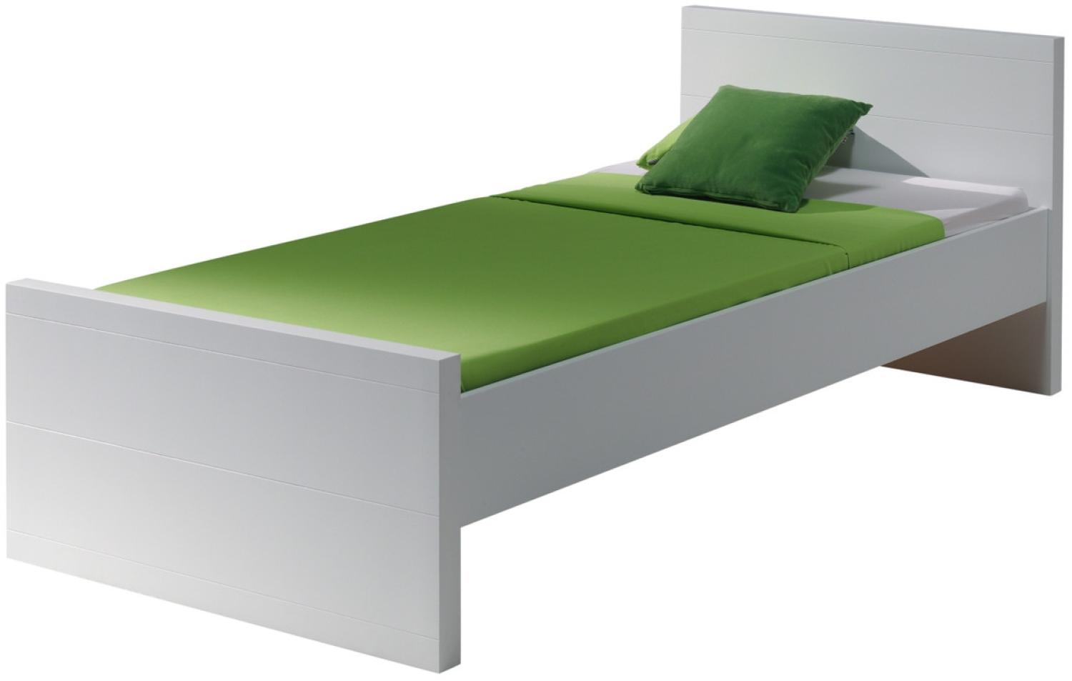 Bett Einzelbett Lara MDF Weiß 120x200 cm Bild 1