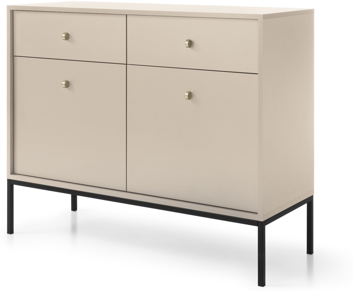 AX LIVING Kommode mit Schubladen Domiti MKSZ104 104 cm Modern in Beige Bild 1