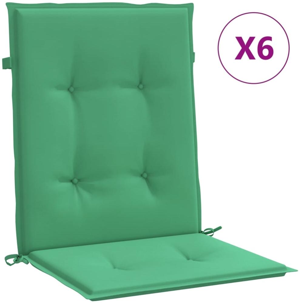vidaXL Gartenstuhlauflagen für Niedriglehner 6 Stk. Grün 100x50x3 cm 314136 Bild 1