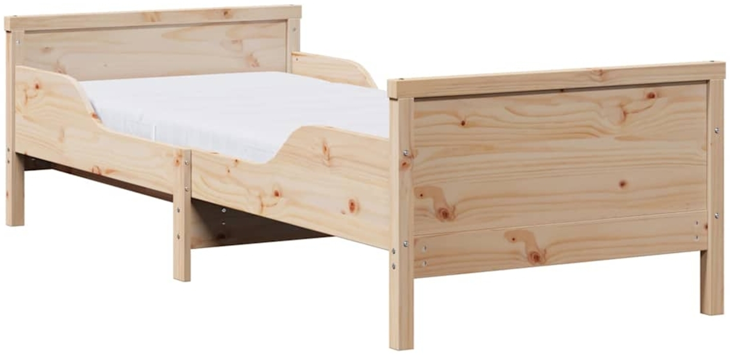 vidaXL Bettrahmen mit Matratze Braun 80 x 200 cm Massives Kiefernholz 3385952 Bild 1