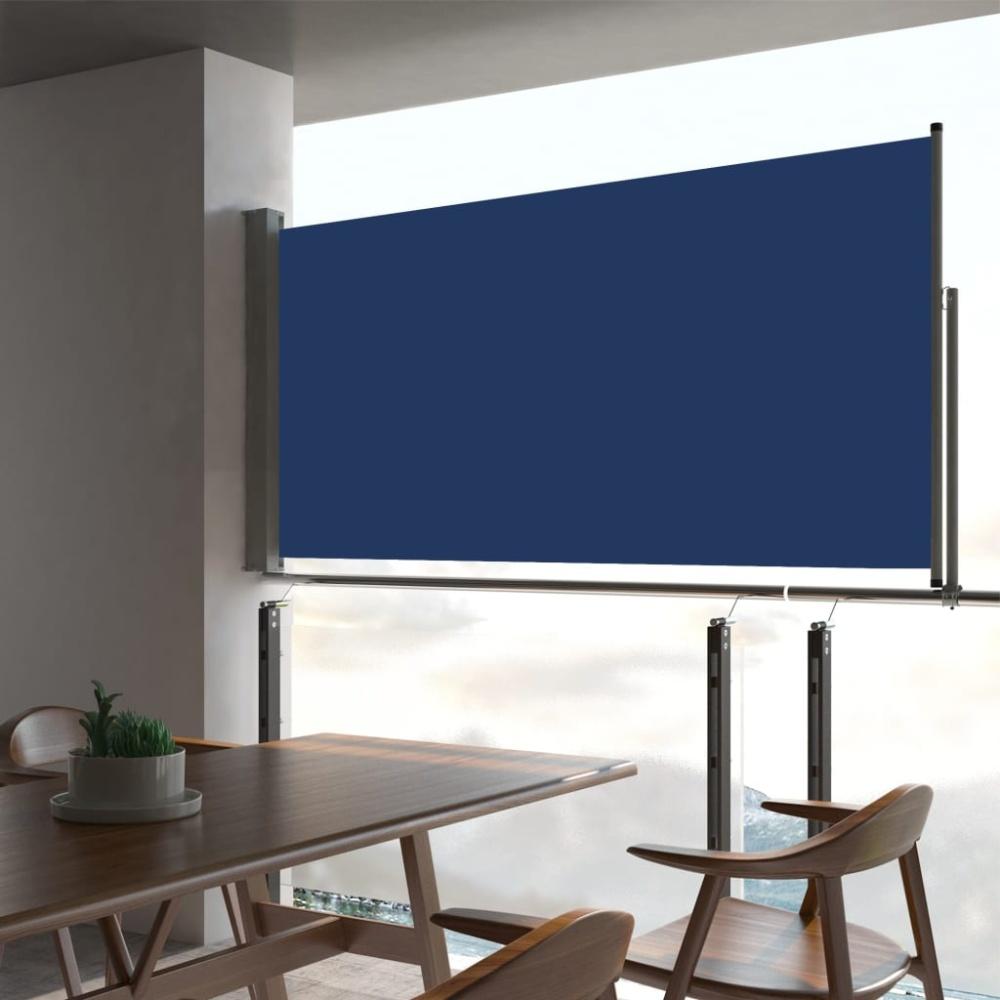 vidaXL Ausziehbare Seitenmarkise 80×300 cm Blau 48362 Bild 1