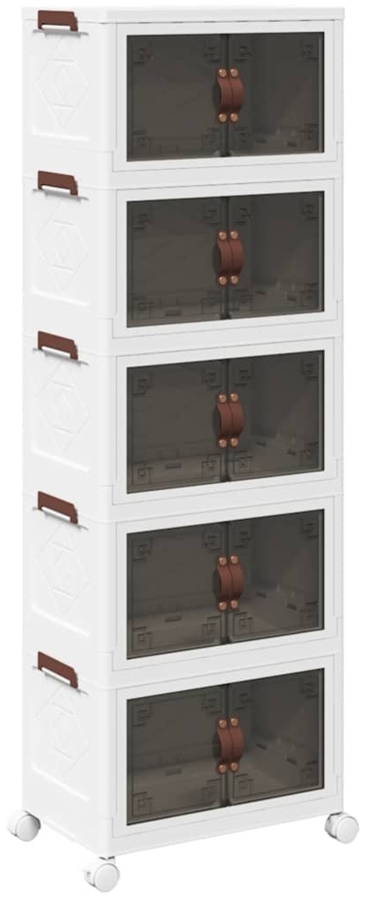 vidaXL Aufbewahrungsbox mit Rädern Stapelbar 5-stöckig 28 L 4012373 Bild 1