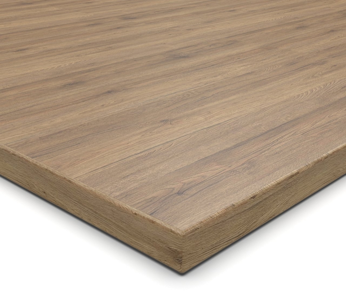 Dekor Spanplatte 19mm Tischplatte Eiche Sanremo Classic mit ABS Kante Umleimer - Größe 70 x 70 cm - Höhe 1,9 cm - Farbe Eiche Sanremo Classic Bild 1
