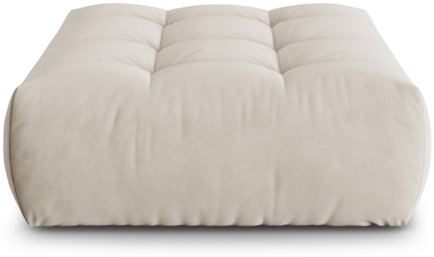 Micadoni Hocker Bloom 1-Sitzer Samt Ecru Bild 1