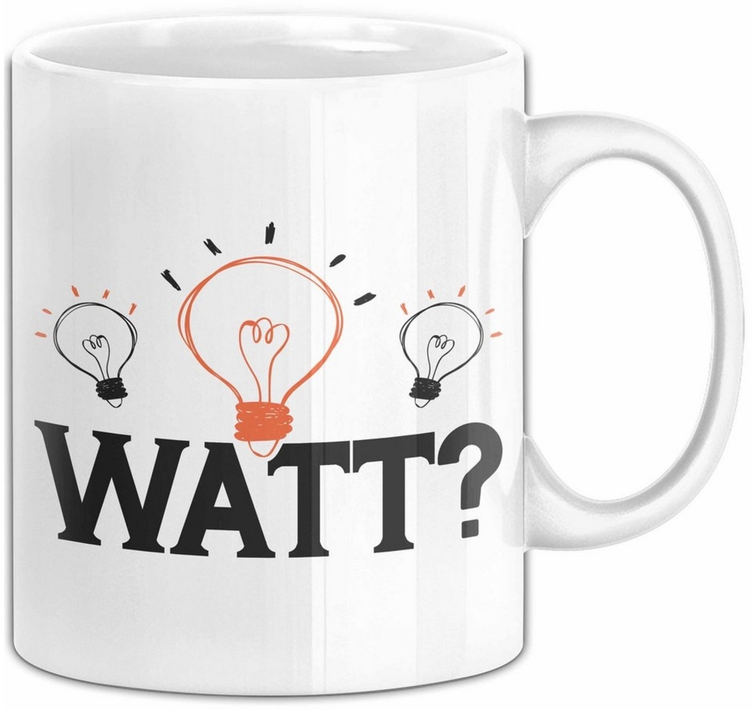 Trendation Tasse Elektriker Tasse Geschenk Watt Spruch Männer Elektrik Kaffee-Becher Bild 1