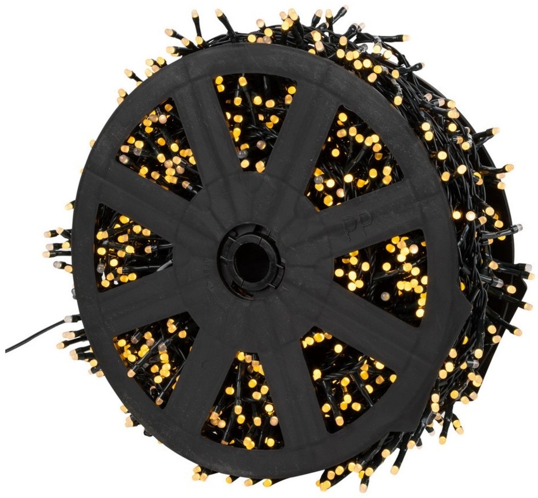 2000 LED Lichter auf Kunststoffrad für innen u. Außen warmweiß mit Sterneneffekt Bild 1