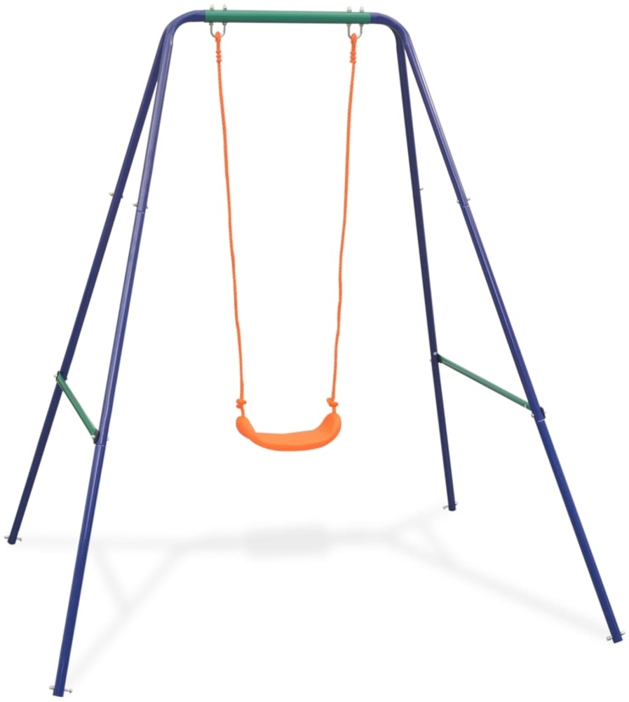 2-in-1 Einzelschaukel und Kleinkinderschaukel Orange Bild 1