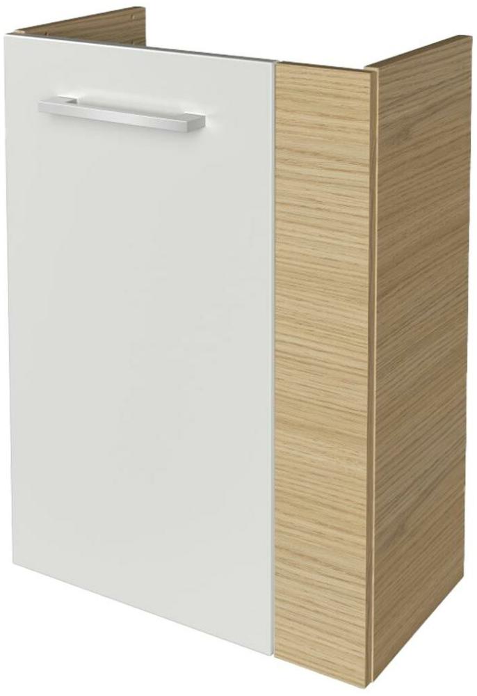 Fackelmann SBC B. STYLE Waschbeckenunterschrank 45 cm, Braun hell/Weiß, links Bild 1