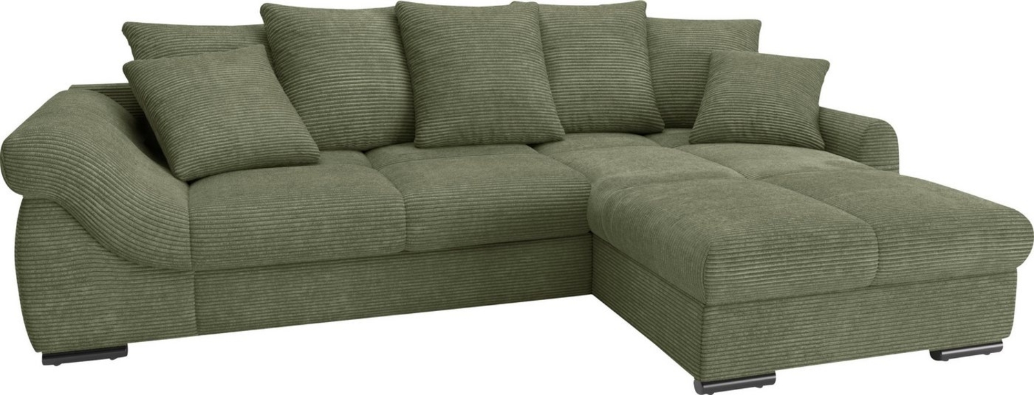 Mr. Couch Ecksofa Livorno DuraFlex L-Form, inkl. Hochschläfer-Bettauszug, XL-Bettkasten weiß beschichtet Bild 1