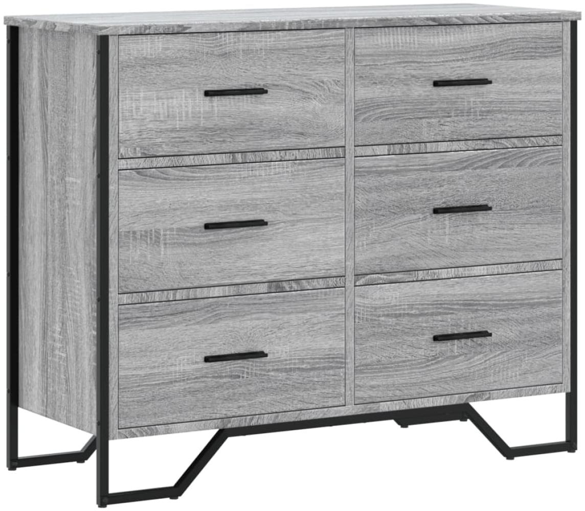 vidaXL Kommode Grau Sonoma 91x35,5x74,5 cm Holzwerkstoff 3295305 Bild 1