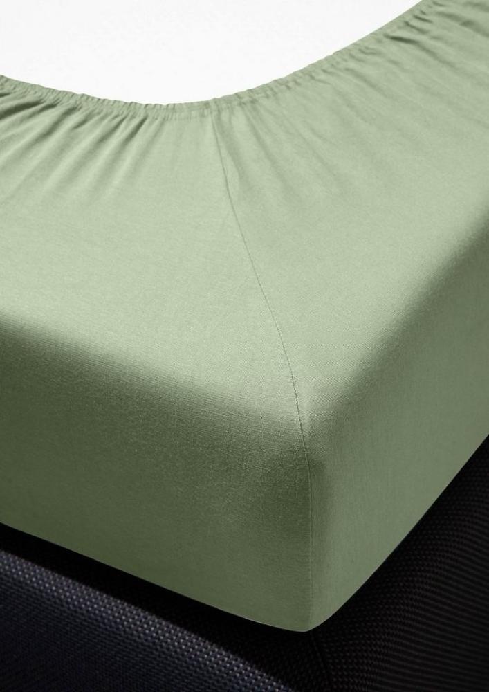 Irisette Spannbettlaken Irisette Kuscheljersey Spannbetttuch Vesuv 90x200 100x200 31 Salbei, Kuscheljersey, Gummizug: rundum, (1 Stück) Bild 1